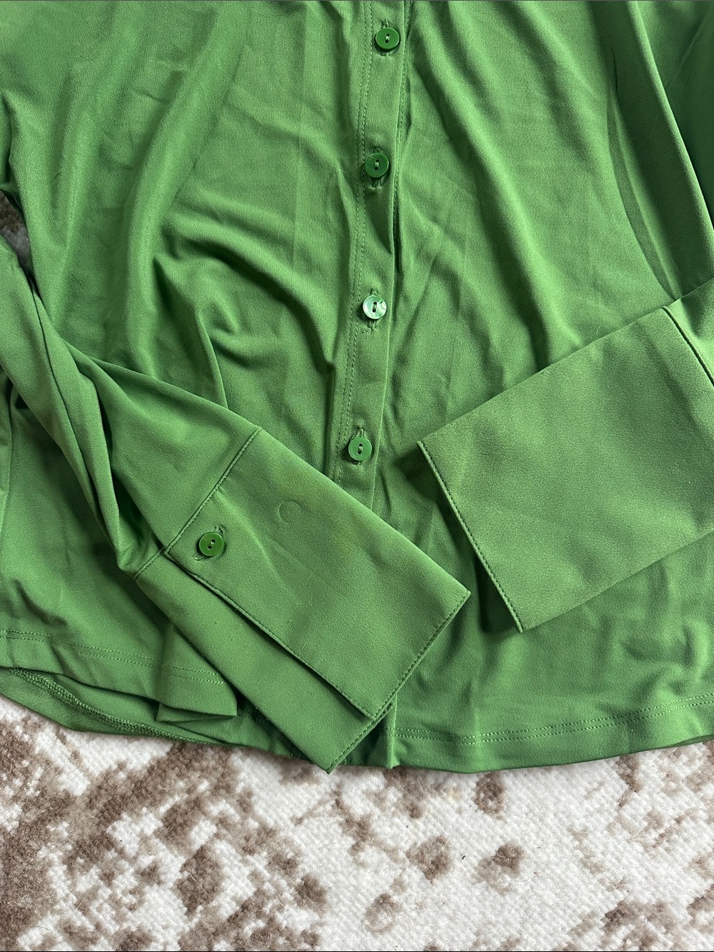 Abercrombie & Fitch Green Button-Down Shirt - Picture 4 of 4